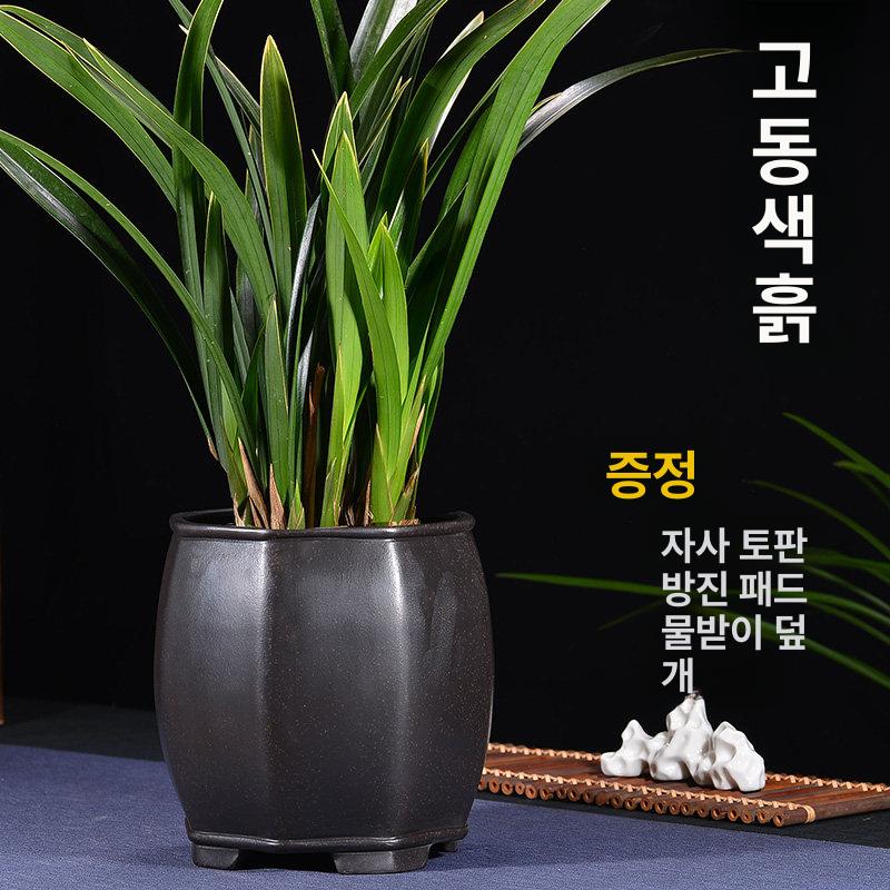 흙과 고풍 자사 화분 화분진열대 대형화분 난 정리 도자기 슬림 - 상세 이미지 4