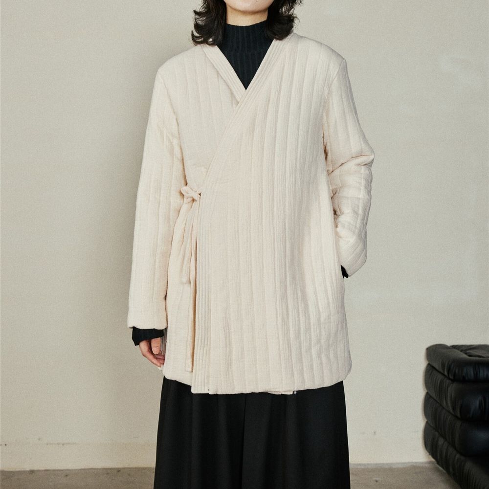 여자두루마기 누비 마고자 할머니개량한복 누빔저고리 전통의상 생활한복 사찰복 공연 긴 검은색 - 상품 이미지