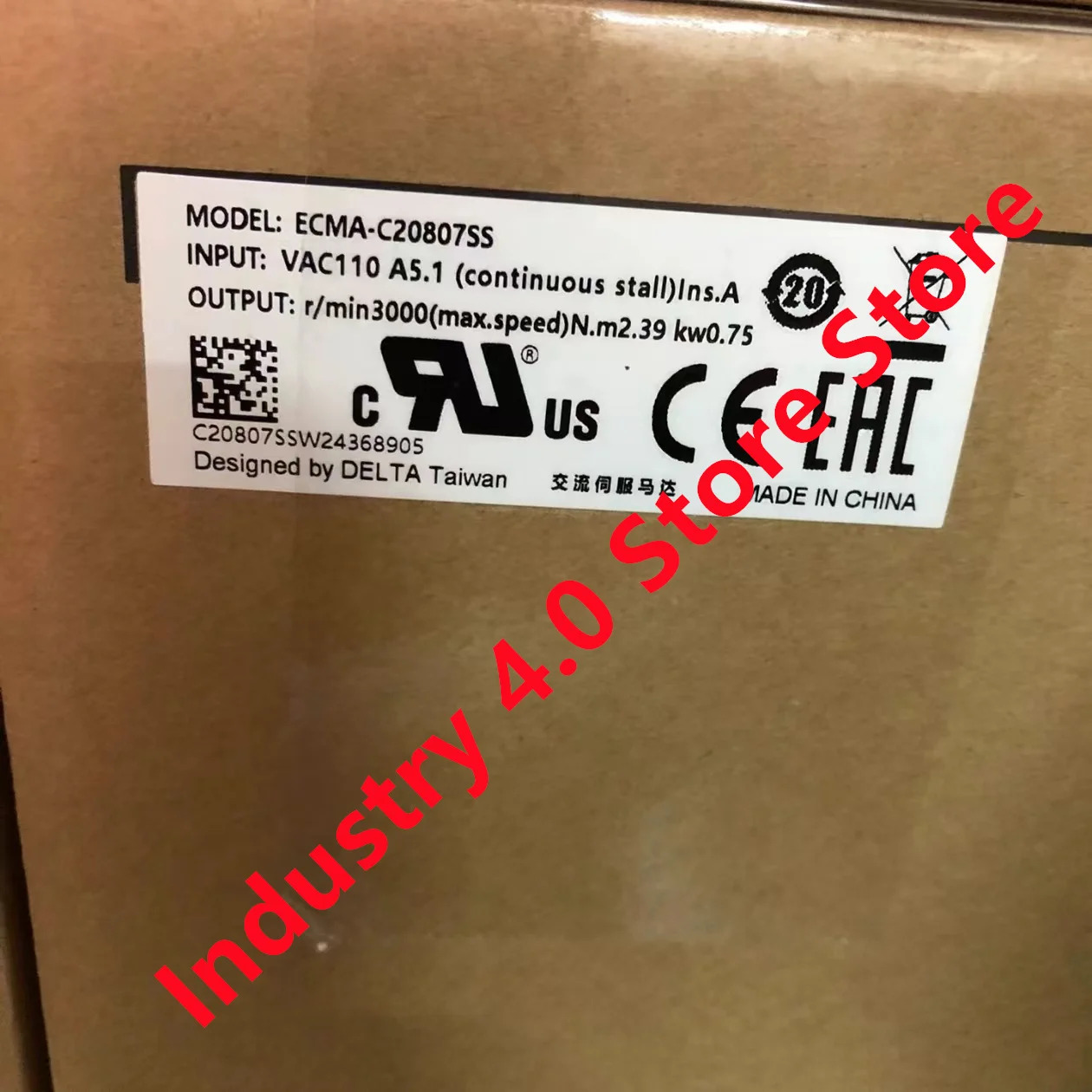 델타 ECMA-C20807SS AC 서보모터 신