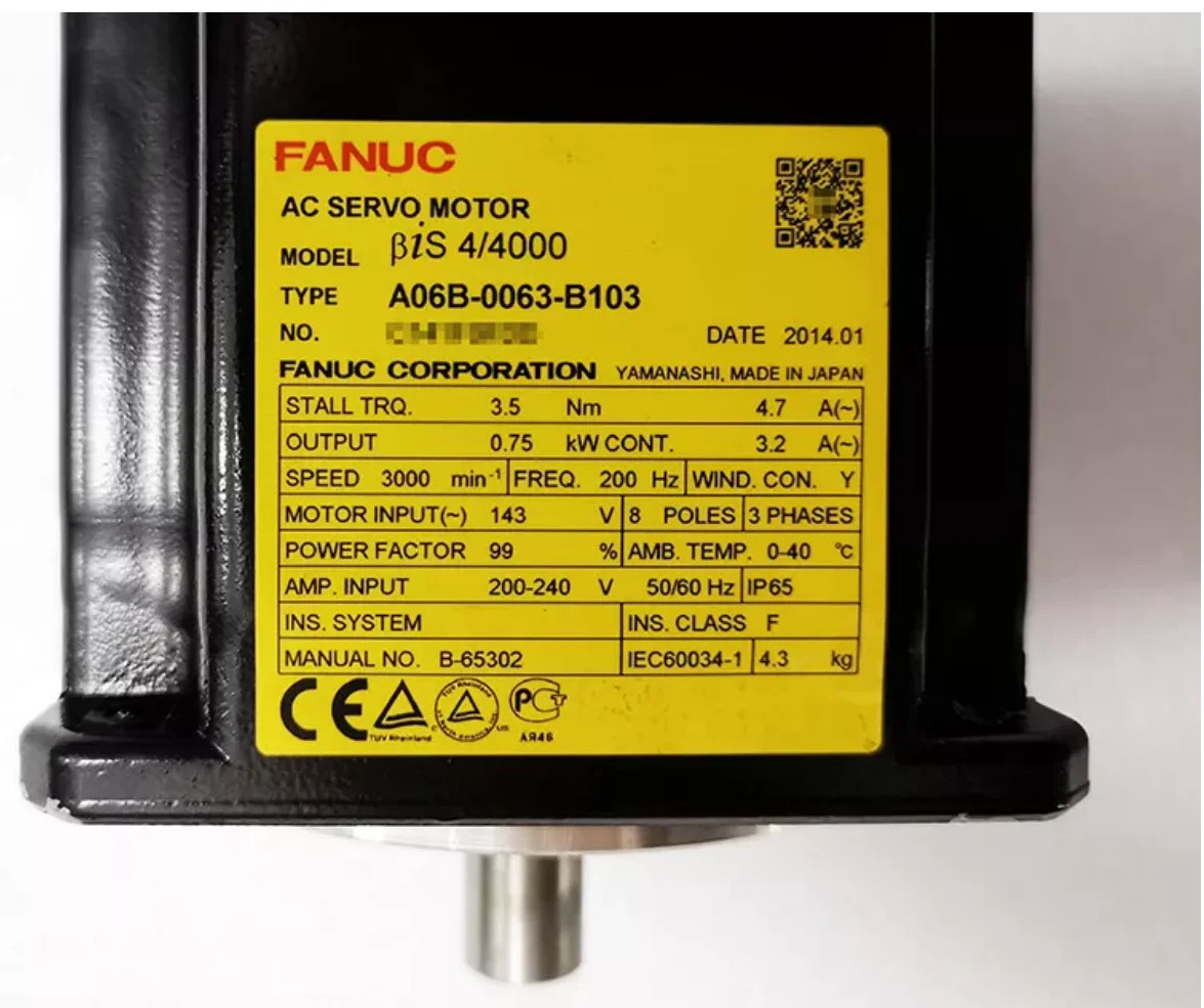 A06B-0063-B103 Fanuc 서보모터 12개월 A06B 0063 B103