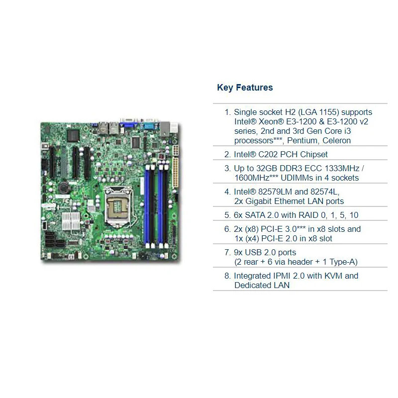 원격 포트가 Supermicro 1155핀 서버 마더보드X9SCL-F는 전 E3-1230V2를 지원 리퍼
