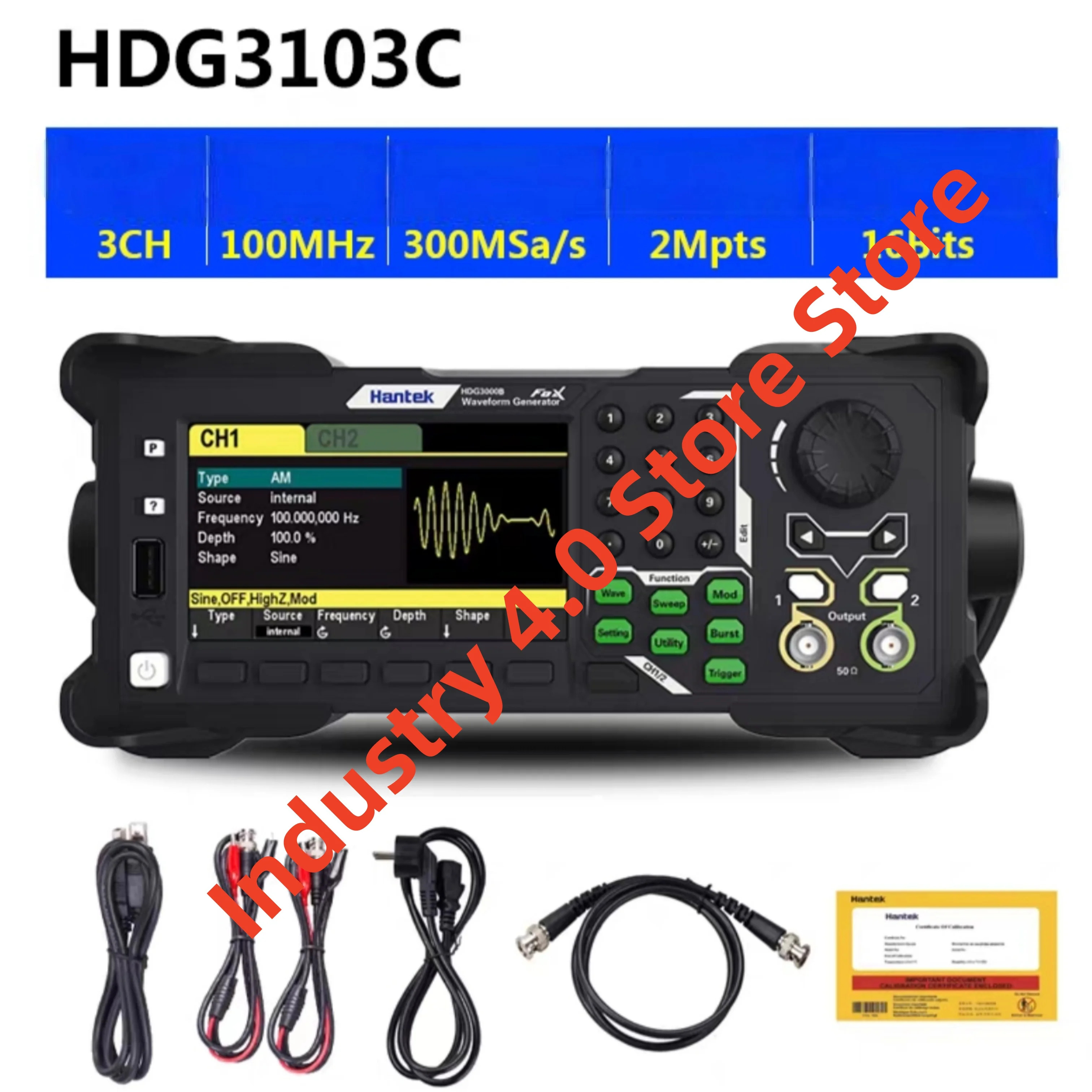 Hantek HDG3103C 3채널 신호 발생기 원본