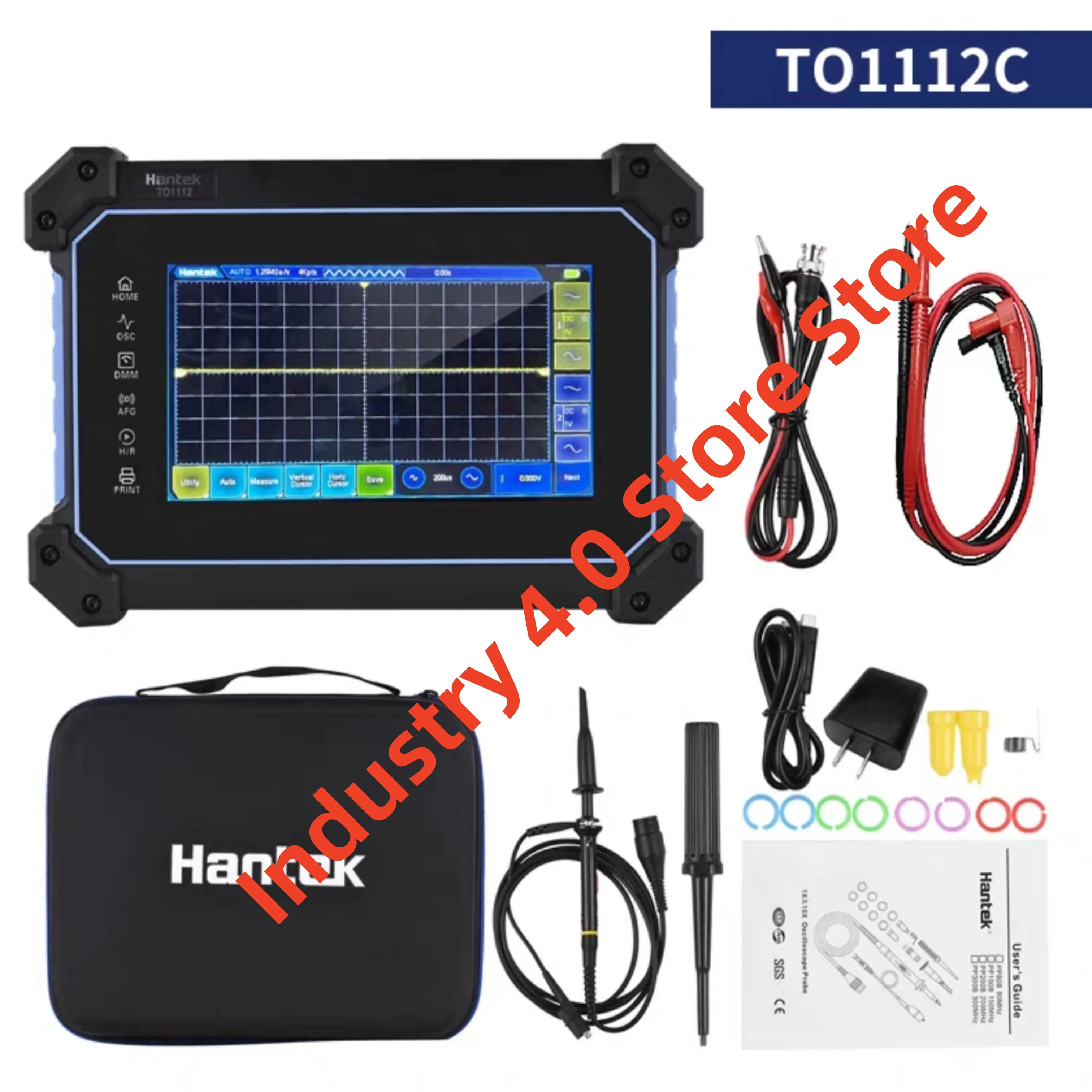 Hantek TO1112 TO1112C TO1112D 휴대터치 스크린 평면 디지털 오실로스코프 원본