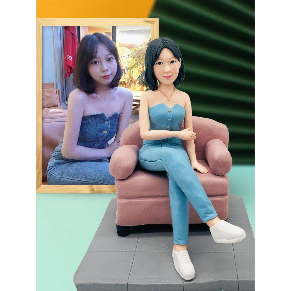 주문제작 가족 결기 사진 피규어 맞춤 생일 선물 인형 3D - 상품 이미지