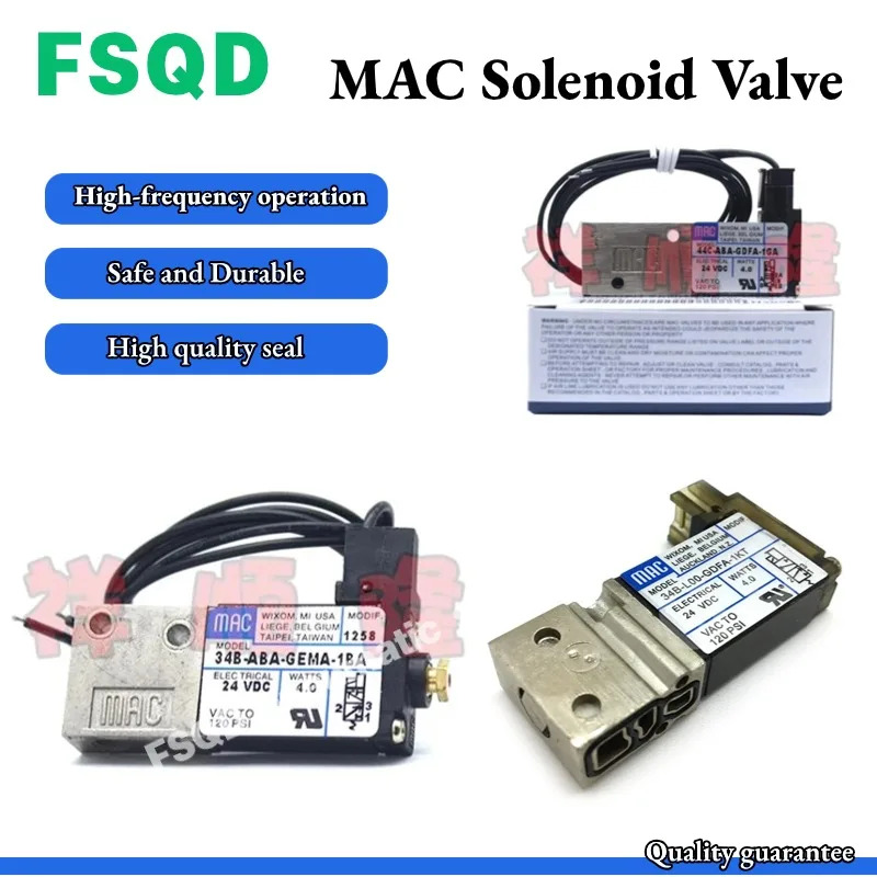 MAC 솔레노이드 밸브 44B-ABA-GDFA-1KA 44B 44C 34B 34C-ABA AAA ABB-GDFA GDFE GFEA GDDD GDFC-1KA 1BC 1KT 1GA