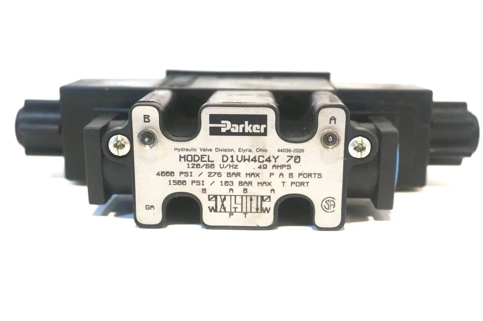 Parker PARKER D1VW4C4Y-70 솔레노이드 밸브 방향 D1VW4C4Y70