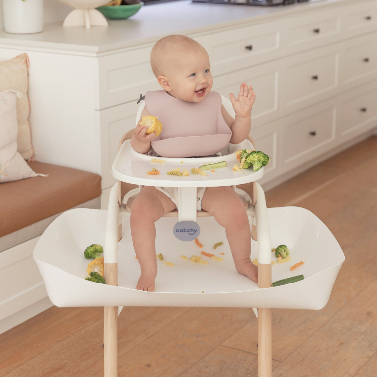 푸드캐처 캐치 자기주도 이유식 받침대 트립트랩 화이트