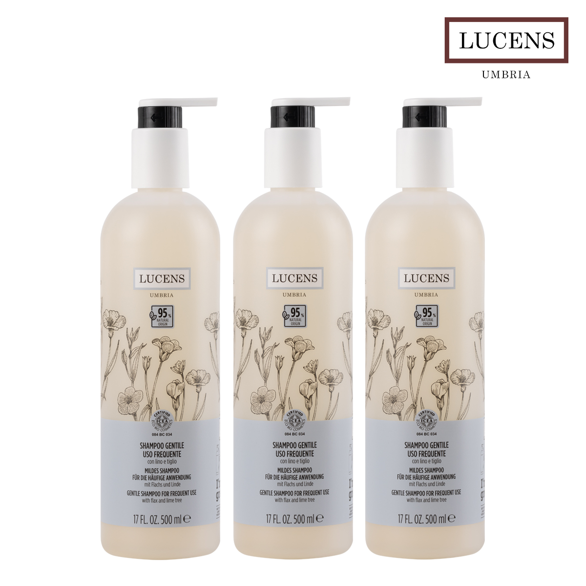 민감두피 샴푸 이태리 루센스 젠틸레데일리 천연 유기농 비건 샴푸 1.5L, 1개 - 상품 이미지