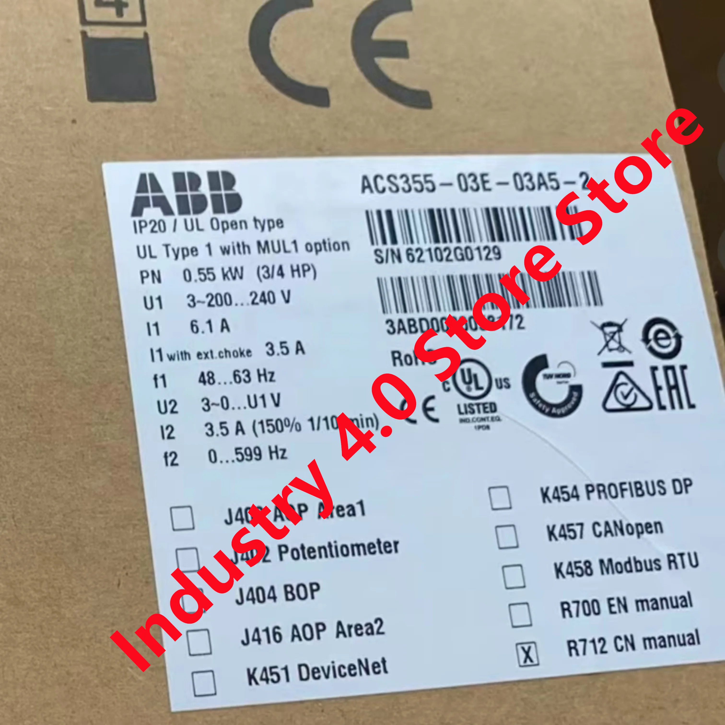 ACS355-03E-03A3-4 ACS355-03E-03A5-2 오리지널 신