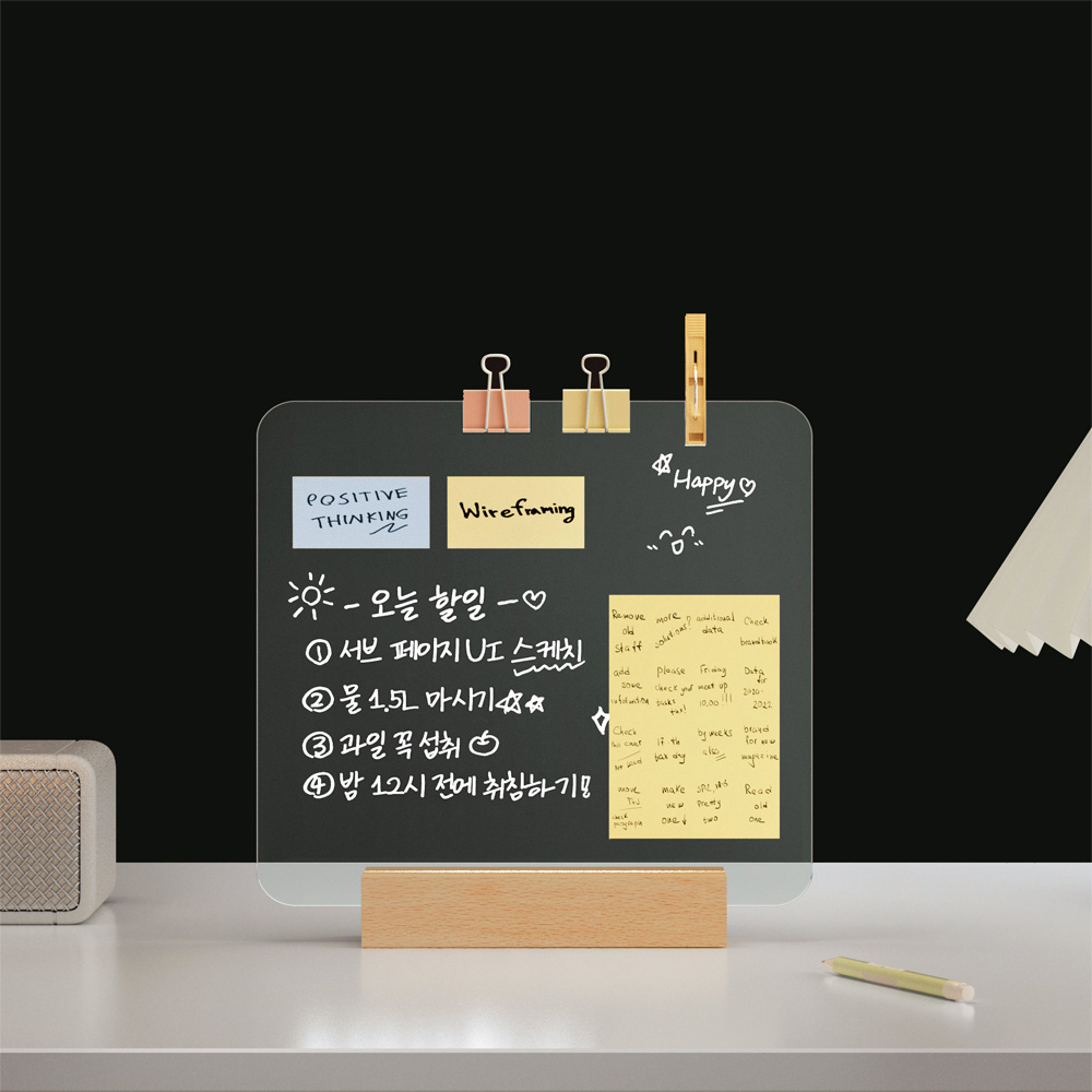 애니클리어 LED 경량 아크릴 메모 리마인드 플래너 체크리스트 투명 보드 MB-1 - 상세 이미지 2