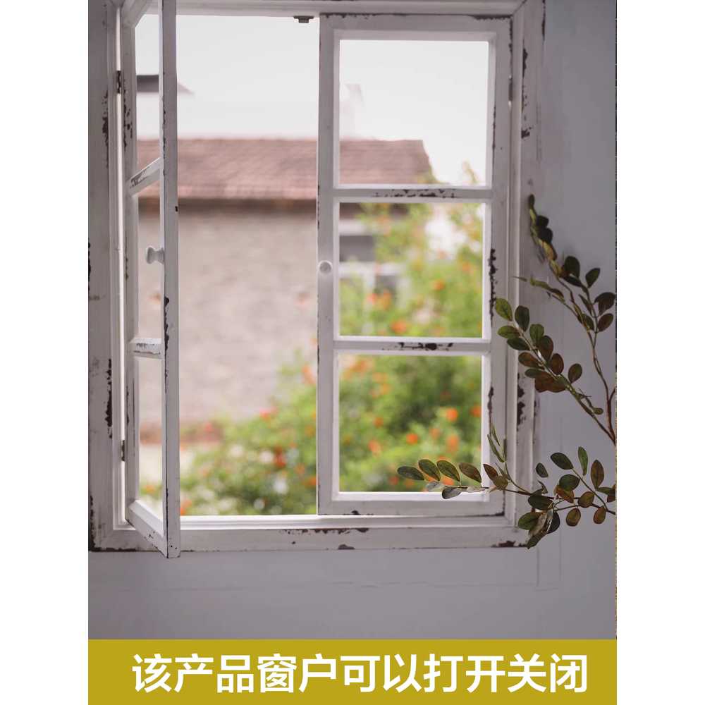 가짜 창문 소품 벽꾸미기 엣지 창틀 페이크창문 모형 내추럴 우드 / 소형 - 상세 이미지 2