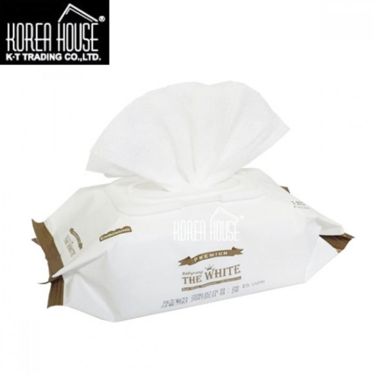 지니몰 베비랑 엠보싱 물티슈 더 화이트 물휴지 캡형 120매 휴지 화장지 휴대용