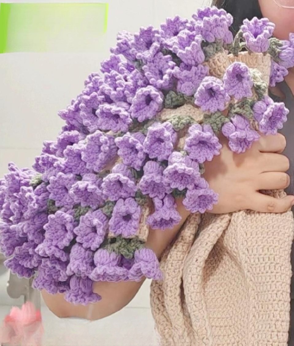 꽃다발담요 뜨개꽃 뜨게꽃 뜨기 뜨개질 장미꽃 블랭킷 실뜨기 그라데이션 손뜨개 패키지 장미 - 상품 이미지