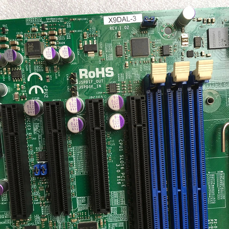 Supermicro 워크스테이션 마더보드X9DAL-3 LGA 1356 intel호환 C602 DDR3 Xeon 프로세서 E5-2400 v2 완전 리퍼