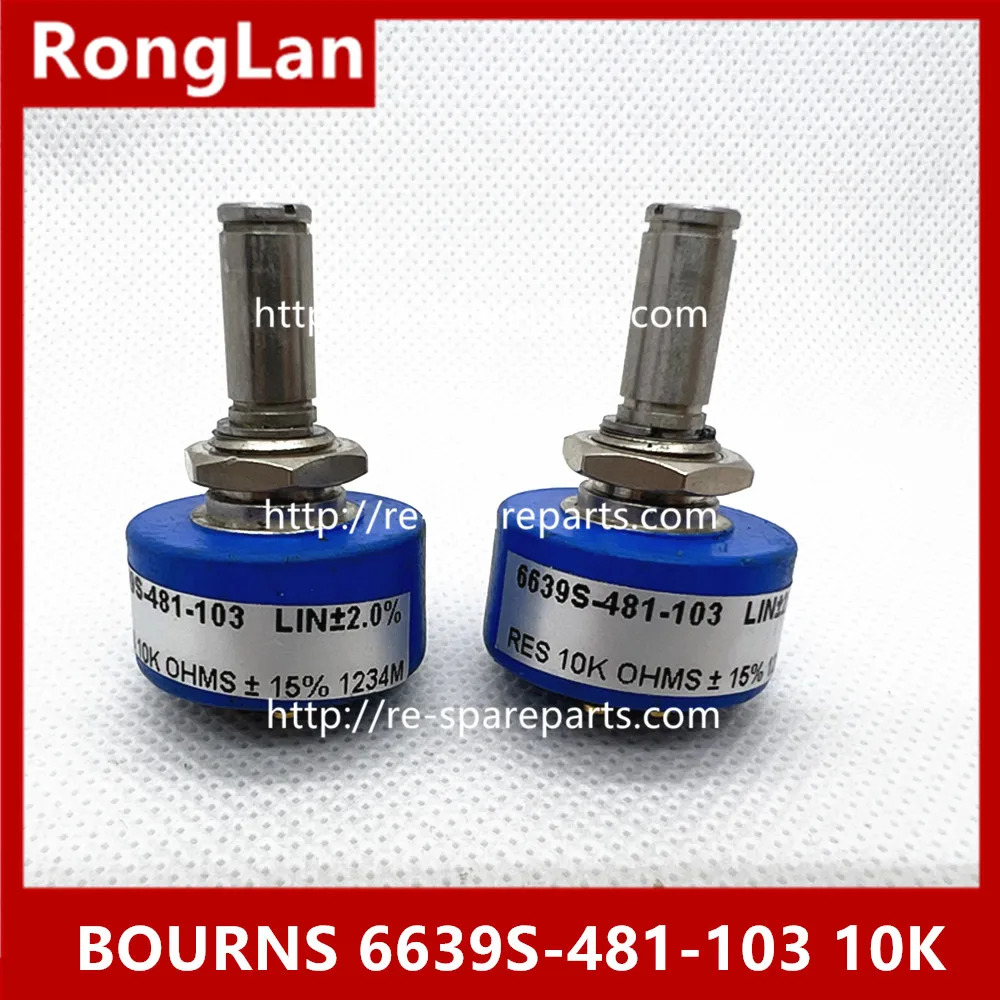 US BOUNS 전도성 플라스틱 전위차계 포장 6639S-481-103 10K/루프