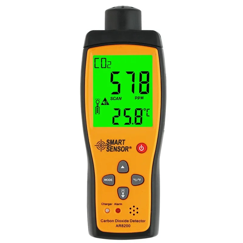 휴대이산화탄소 감지기 산업 양식 CO2 농도 리퍼 알람 Xima ar8200