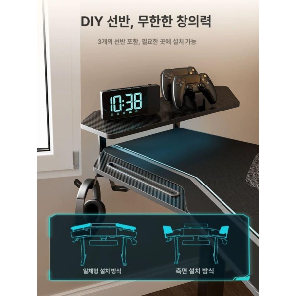 최고급 모션데스크 전동 컴퓨터 책상 게이밍 높이조절 1.8미터 탄소섬유 C 1.6미터 탄소섬유 A - 상세 이미지 5