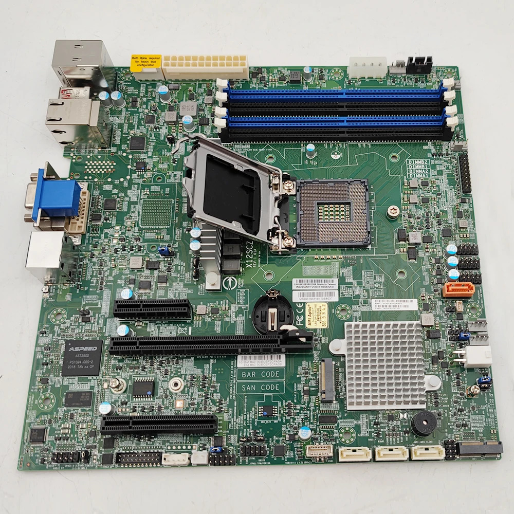 Supermicro 워크스테이션 마더보드X12SCZ-QF LGA-1200 intel호환 Q470 칩셋 DDR4 지원 대 코어 i9/i7/i5/i3
