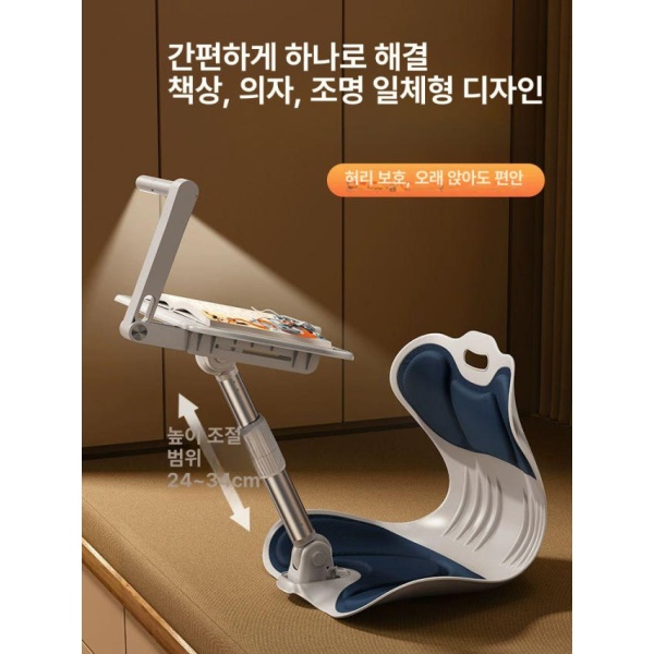 프리미엄 자세교정 학습 독서 보조의자 정정 블루 B 블루 의자 - 상품 이미지