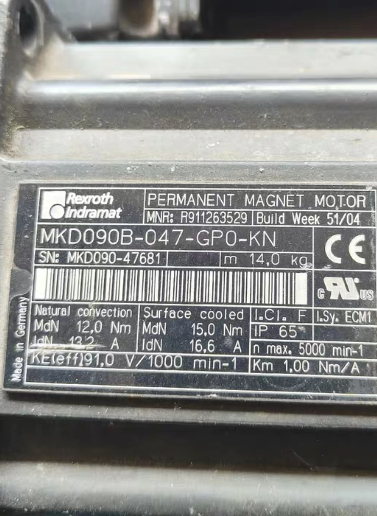 MKD090B-047-GP0-KN 리퍼 서보모터 OK