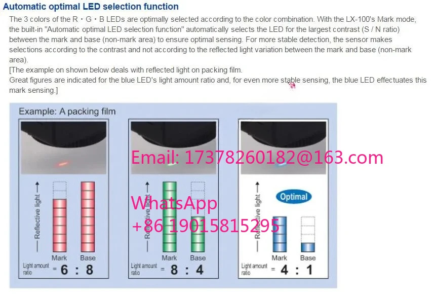 LX101P PNP RGB 컬러 디지털 마크 센서 2m 케이블 오리지널 신규