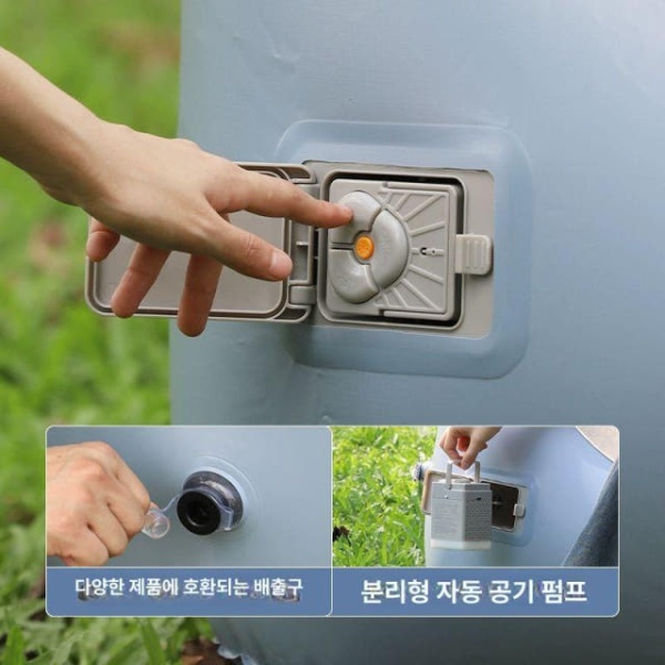 최강 캠핑 에어 소파 블랙독 블랙 오렌지 게으른 폴라리스 고파미르 휴대용 야외 회색 게으른 소파 - 상세 이미지 2