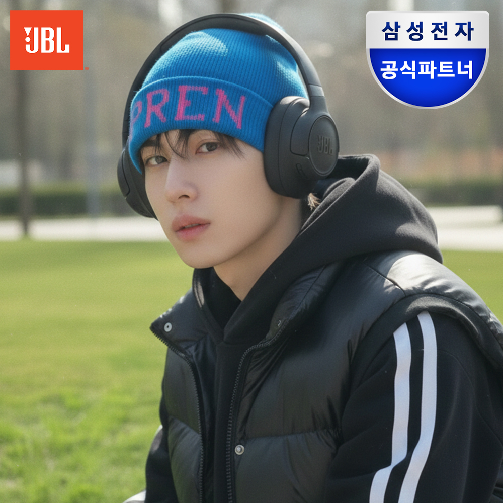 삼섬전자 JBL TUNE 730BT 블루투스 헤드셋 오버이어 무선 헤드폰 블랙 - 상품 이미지