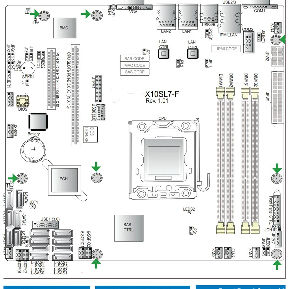 Supermicro 서버 micro 마더보드X10SL7-F LGA 1150 intel호환 C222 지원 E3-1200 v3/v4 DDR3 PCI-E 3.0 리퍼