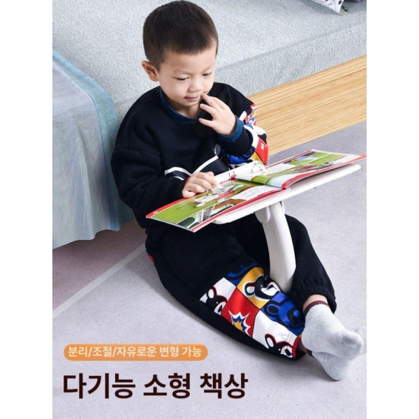 스마트 다용도 접이식 책상 높이조절 독서대 스탠드형 3단 높이 조절 화이트 각도 조절 탈착식 - 상세 이미지 3