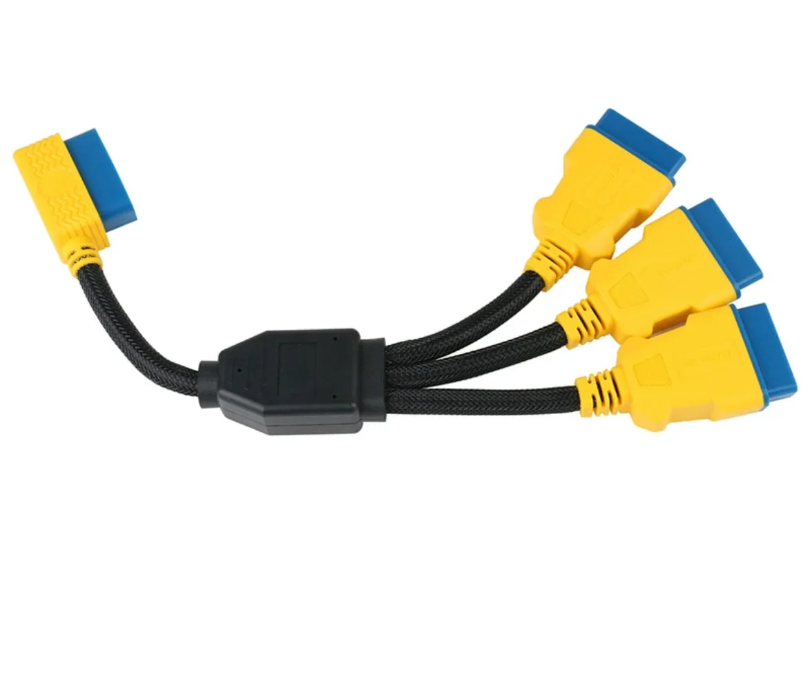 OBD2 원 포인트 투 3 어댑터 케이블 강화 나일론 자동차 obd 익스텐션 드래그 스플리터 16 코어