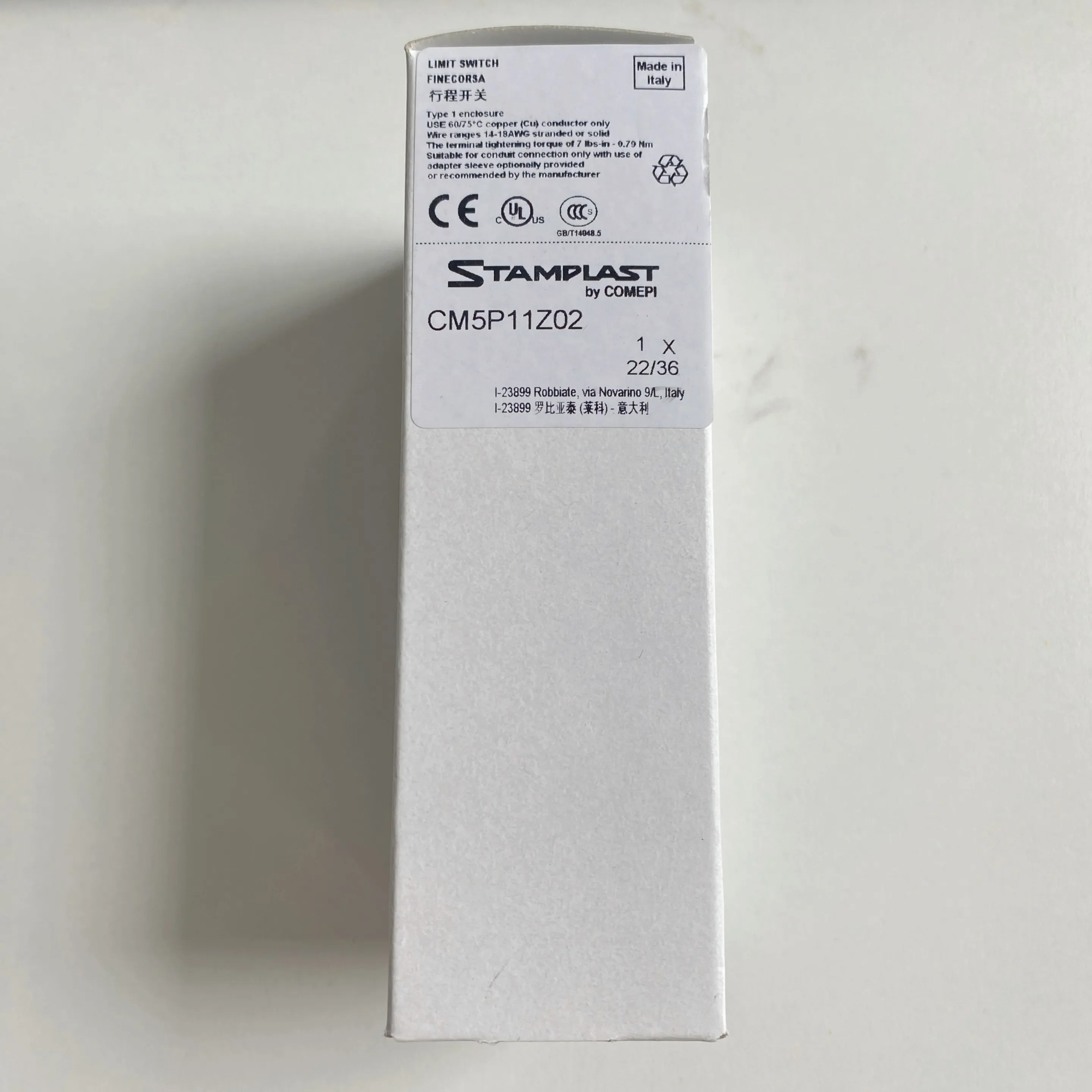 오리지널 COMEPI 리미트 스위치 CM5P11Z02