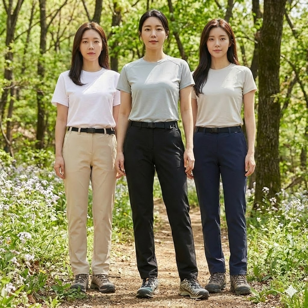 네파 여성 봄 간절기 아웃도어 스판 항균 스트레이트핏 등산바지 - 상세 이미지 5