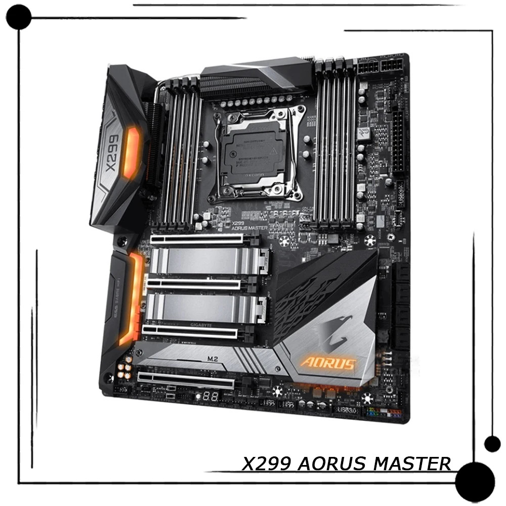 기가 바이트호환 마더보드 LGA2066 8xDDR4 128GB E- 코어 X 시리즈 44레인/28레CPU 프로세서 X299 AORUS MASTER