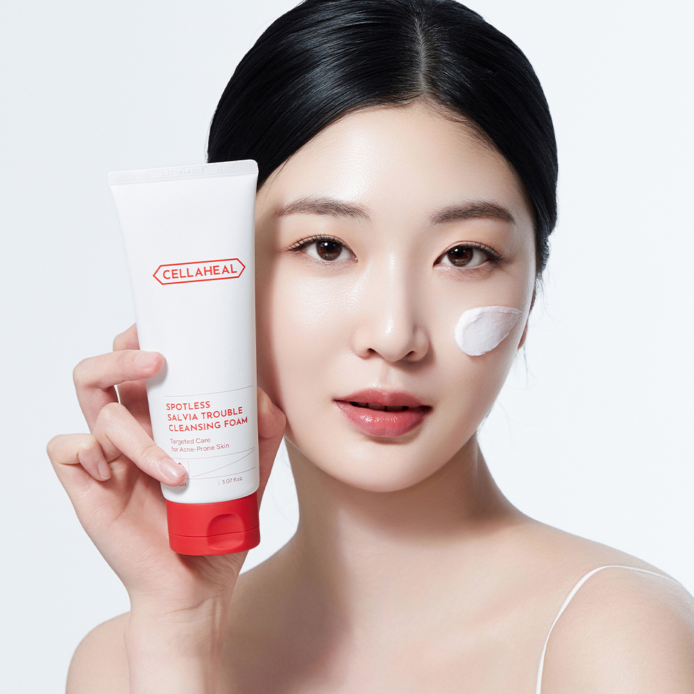 셀라힐 스팟리스 살비아 트러블 케어 클렌징폼 150ml 1개 약산성 민감성 피부 저자극 - 상세 이미지 2