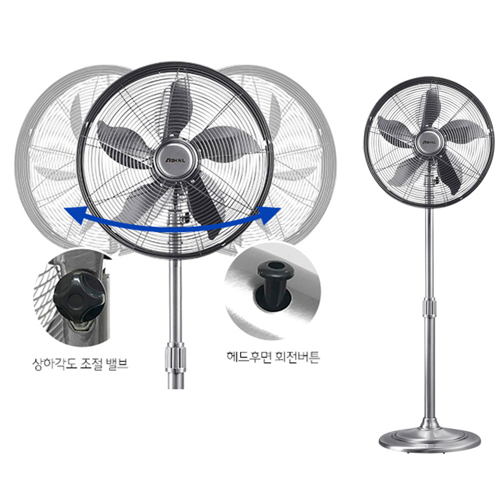 신일 16인치 선풍기 키큰 메탈팬 황동 레트로 스탠드선풍기 40cm 사무실 인테리어 - 상세 이미지 2