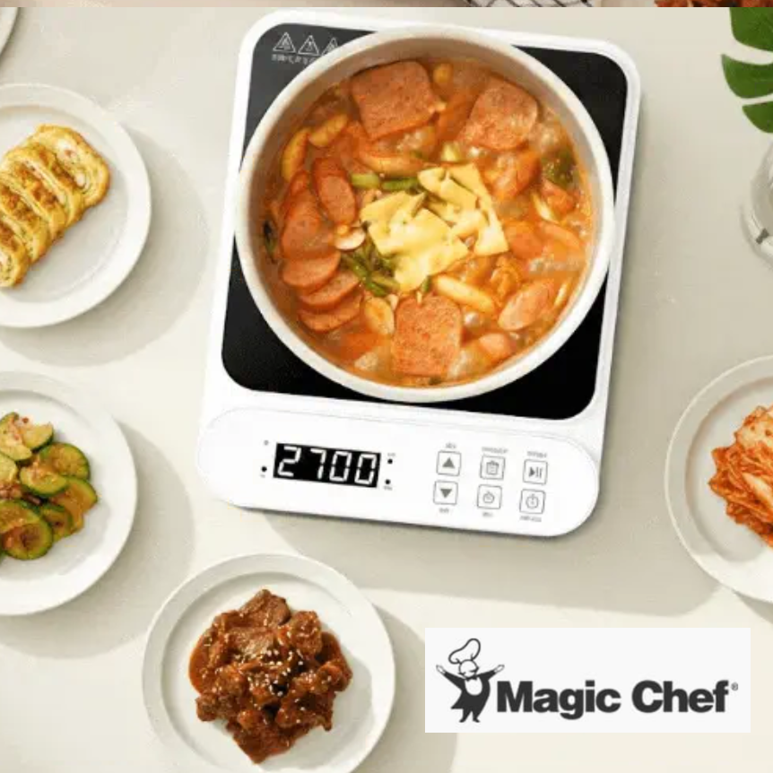 매직쉐프 화이트 휴대용 인덕션 1구 인덕션 가정용 전기레인지