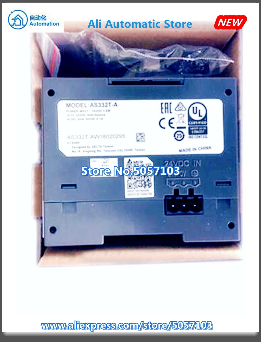 AS332T-A 16DI 16DO NPN 6 그룹 200KAB 위상 입력 축 출력 128K 스텝 용량 내장 이더넷 포트