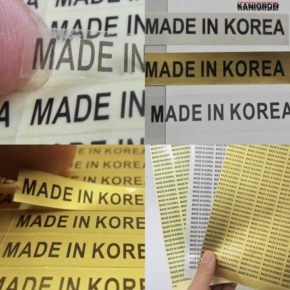 원산지 스티커 메이드인 코리아 국산 제품 포장 투명 표기 라벨 3종 - 상품 이미지