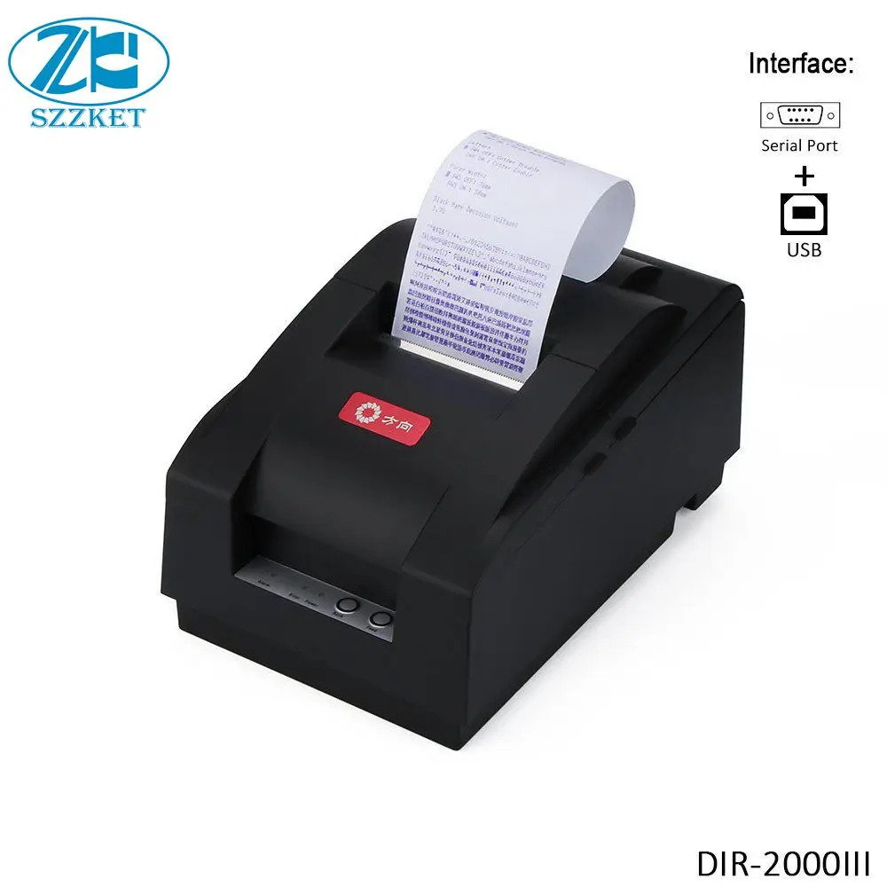 용지 너비 76mm 직렬 포트  USB 검정색 데스크탑 도트 매트릭스 영수증 프린터용
