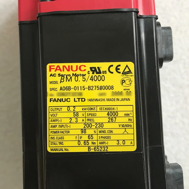 Fanuc AC 서보모터 A06B-0115-B275 0008 CNC 시스템 기계용