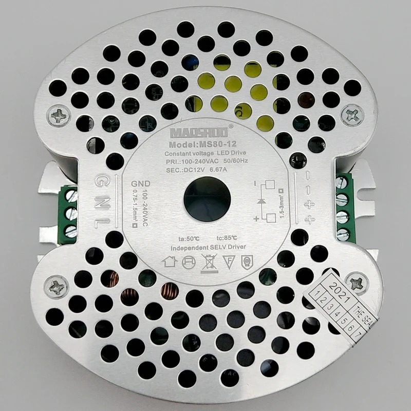 원형 LED 스위칭 전원공급장치 정전압 변압기 80W/100W/120W를 갖춘 12V/24V 램프