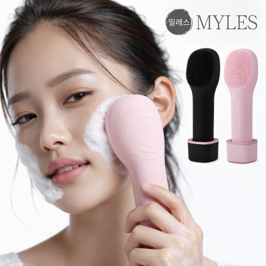밀레스 온열 진동클렌저 딥클렌징 실리콘 브러쉬 전동세안기 제품 이미지