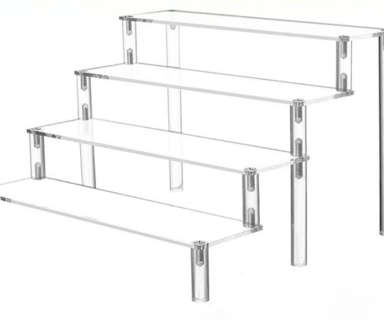 투명 피규어전시 계단 아크릴 진열장 진열대 모형 선반 4단30 x 27.220cm - 상품 이미지
