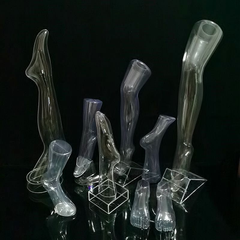 투명 PVC 여성 다리 양말 진열용 발모형 디스플레이 - 상세 이미지 2