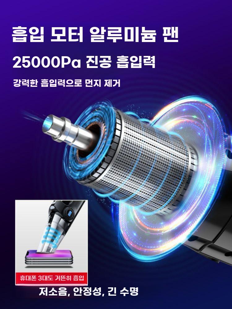 고출력 무선차량용 청소기 타이어펌프 콤보 진공 - 상세 이미지 4