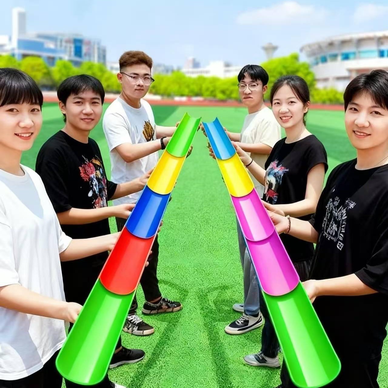 운동회 협동 게임 릴레이 기본세트 체육대회 파이프 대형 레크레이션 경주 단체 - 상품 이미지