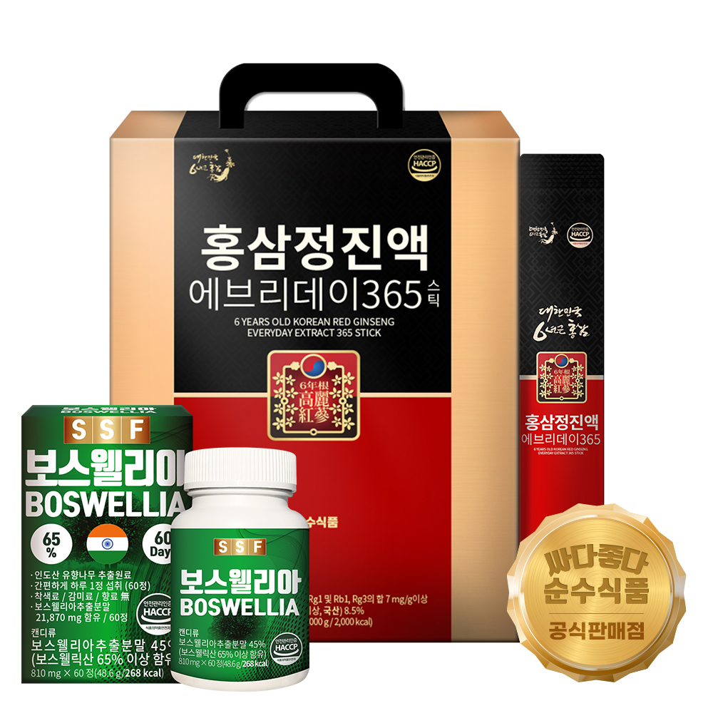 100포 6년근 홍삼정 진액 에브리데이 365 홍삼 스틱 선물세트 순수식품 제품 이미지