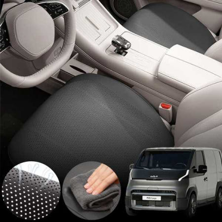 자체제작 기아 PV5 차량용 초슬림 통풍 시트 커버 블랙 2개 세트