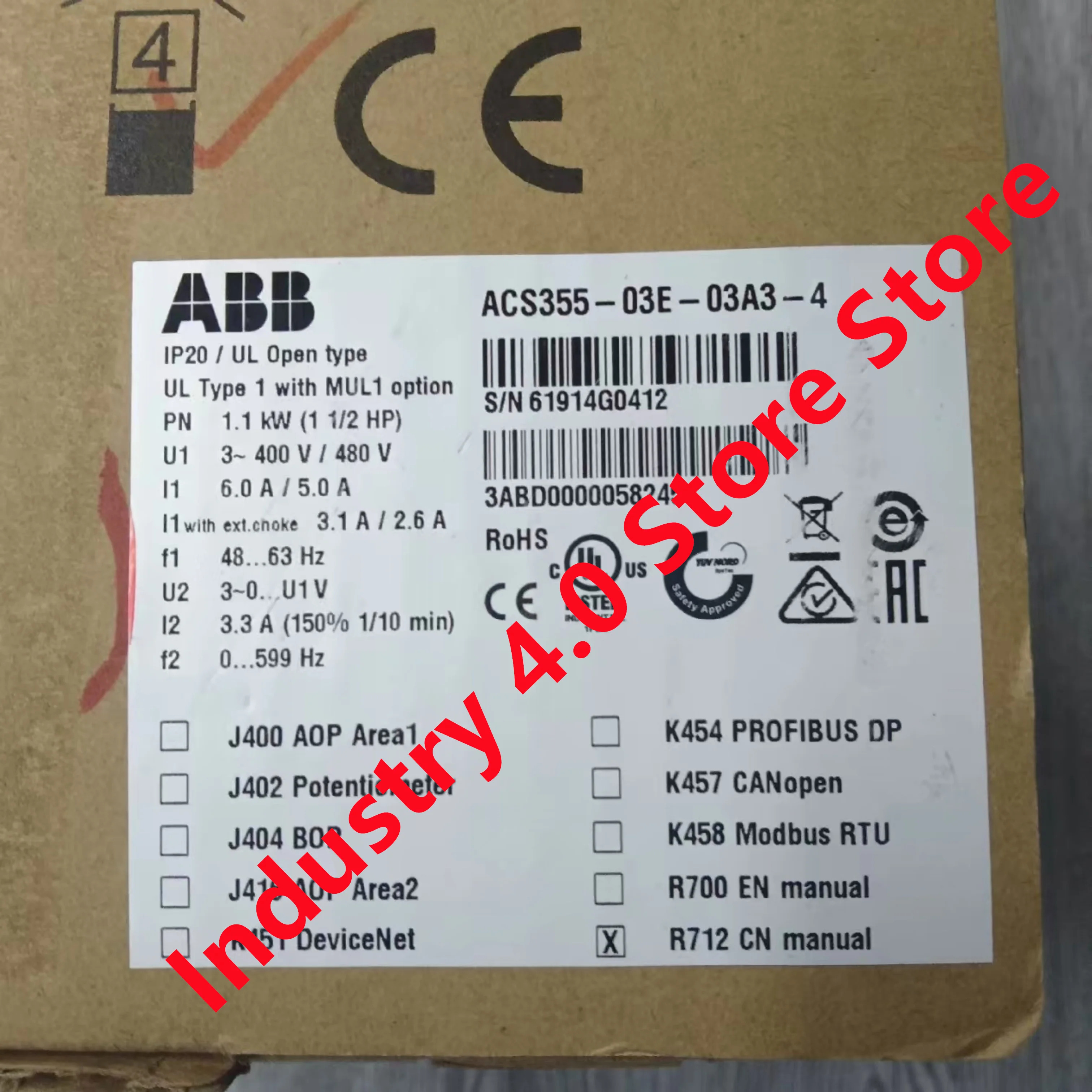 ACS355-03E-03A3-4 ACS355-03E-03A5-2 오리지널 신