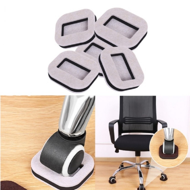 의자바퀴 고정패드 5P 그레이 바퀴고정 바퀴의자커버